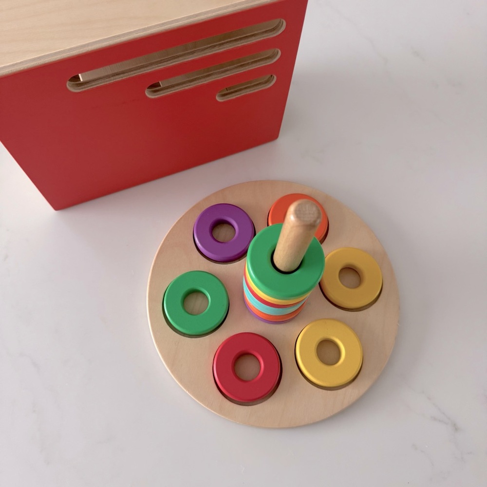 LOVEVERY Flexible Ring Stacker & Count and Slide Shute from The Babbler Playkit